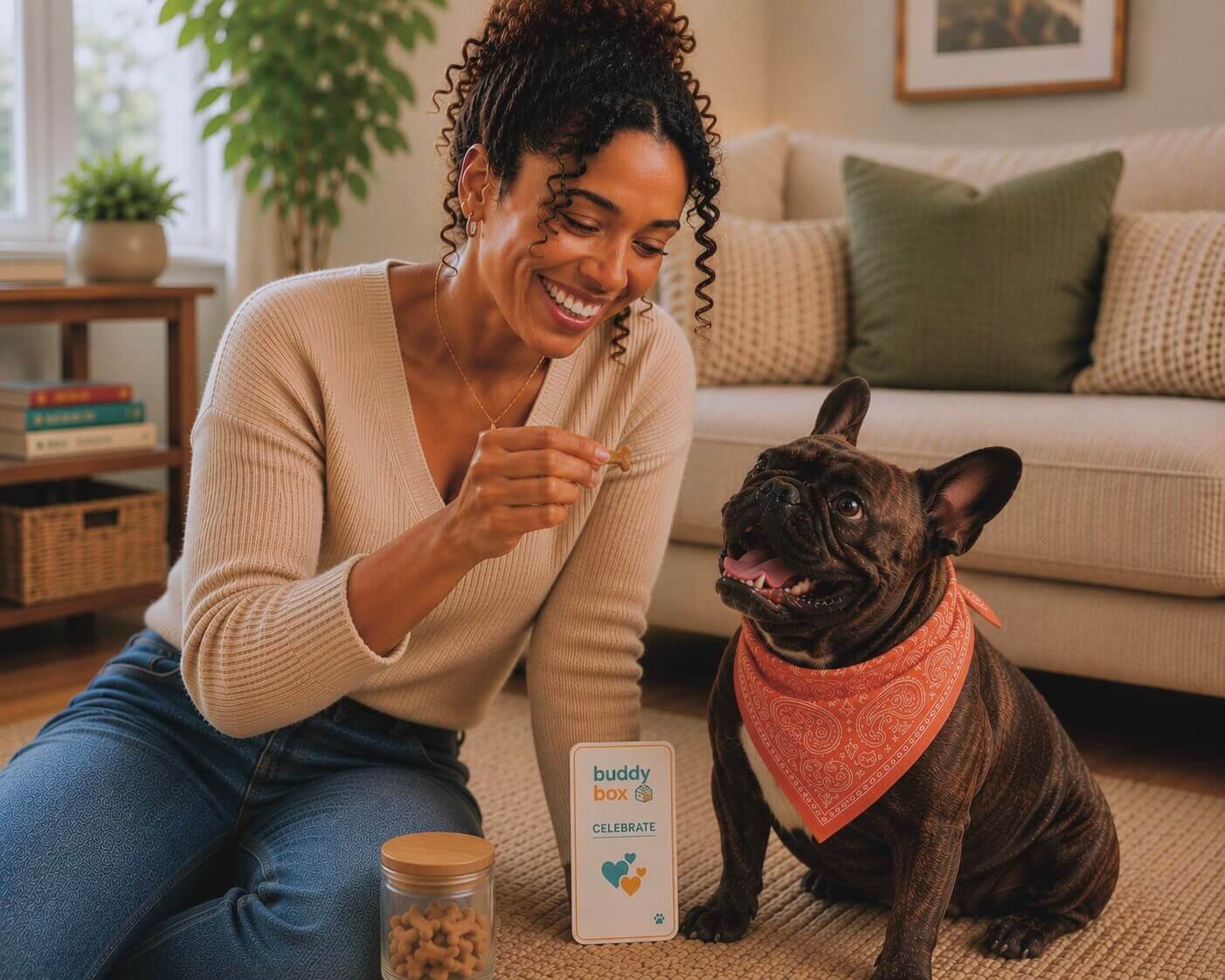 Finished dog treats with dog-safe ingredients